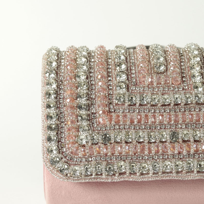 Nysa Embellished Flap over Clutch Bag