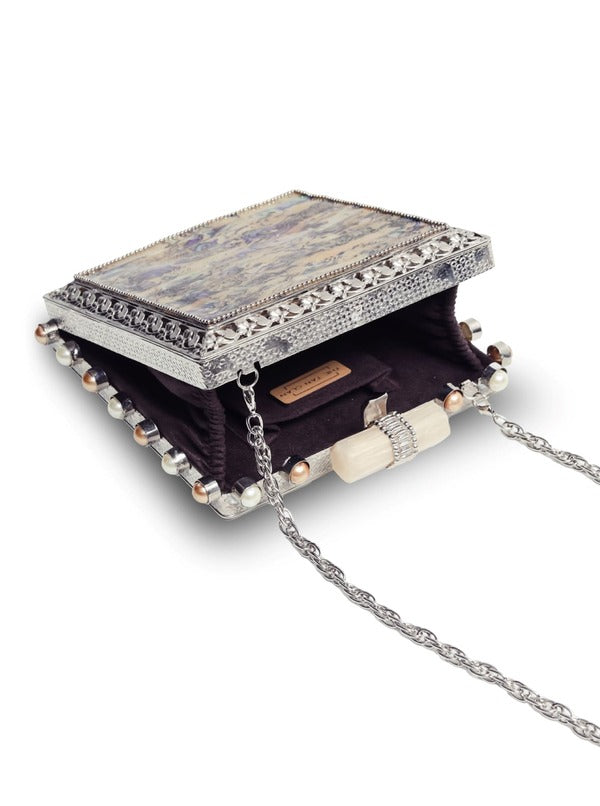 Salma Mother of  Pearl Clutch