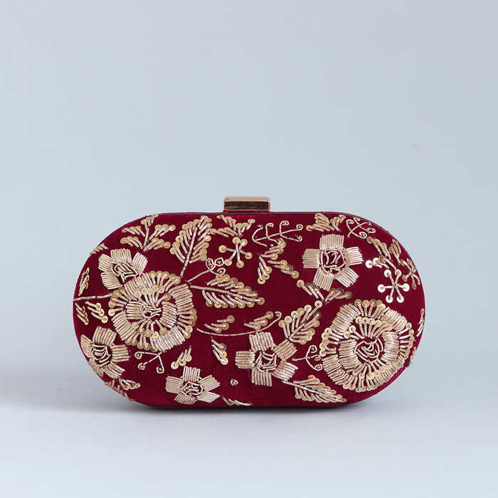 Begum Zardozi Hand Embroidered Clutch