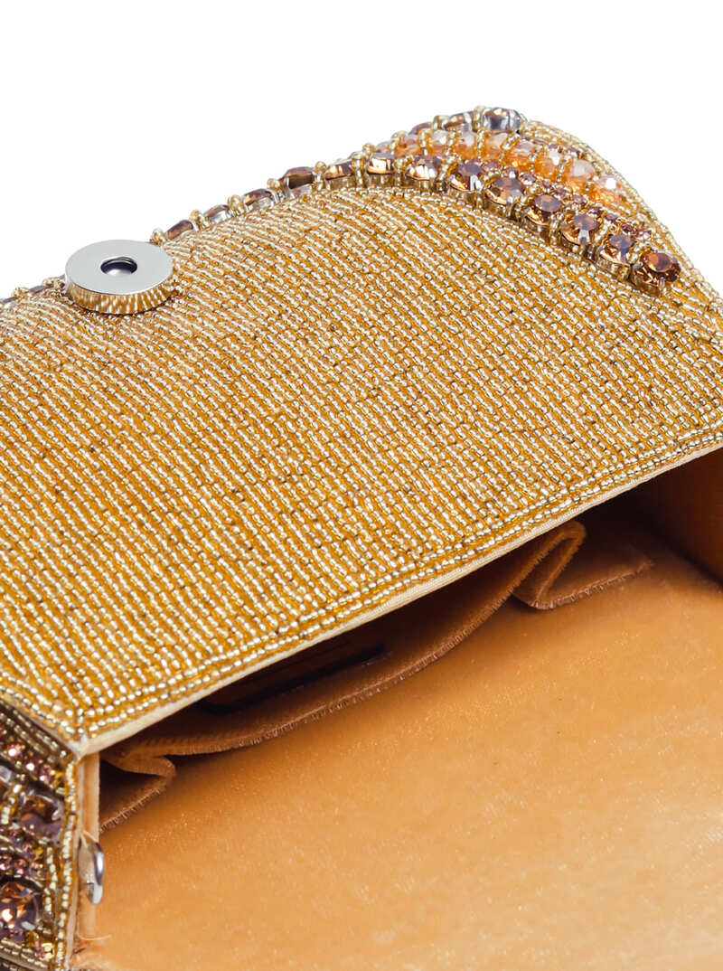 Chloe Gold Flap Over Bag with Handle