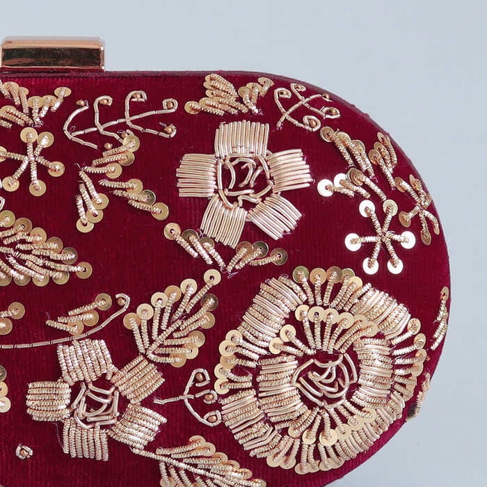 Begum Zardozi Hand Embroidered Clutch