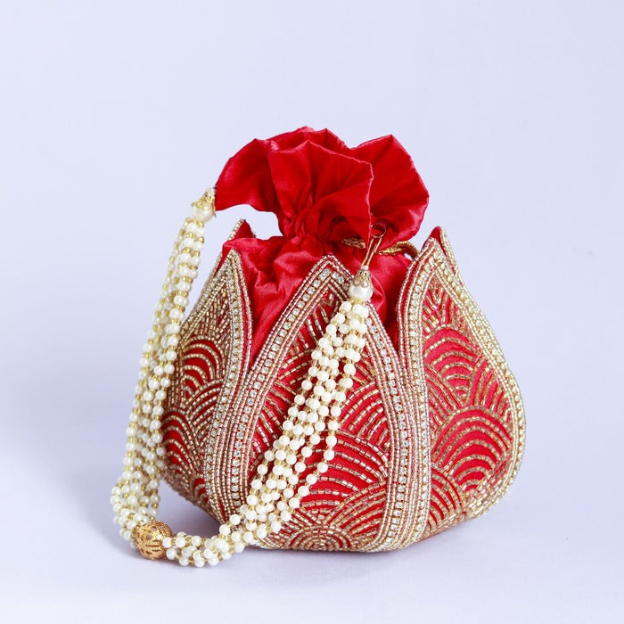 Hasta Hand Embroidered Mini Lotus Potli