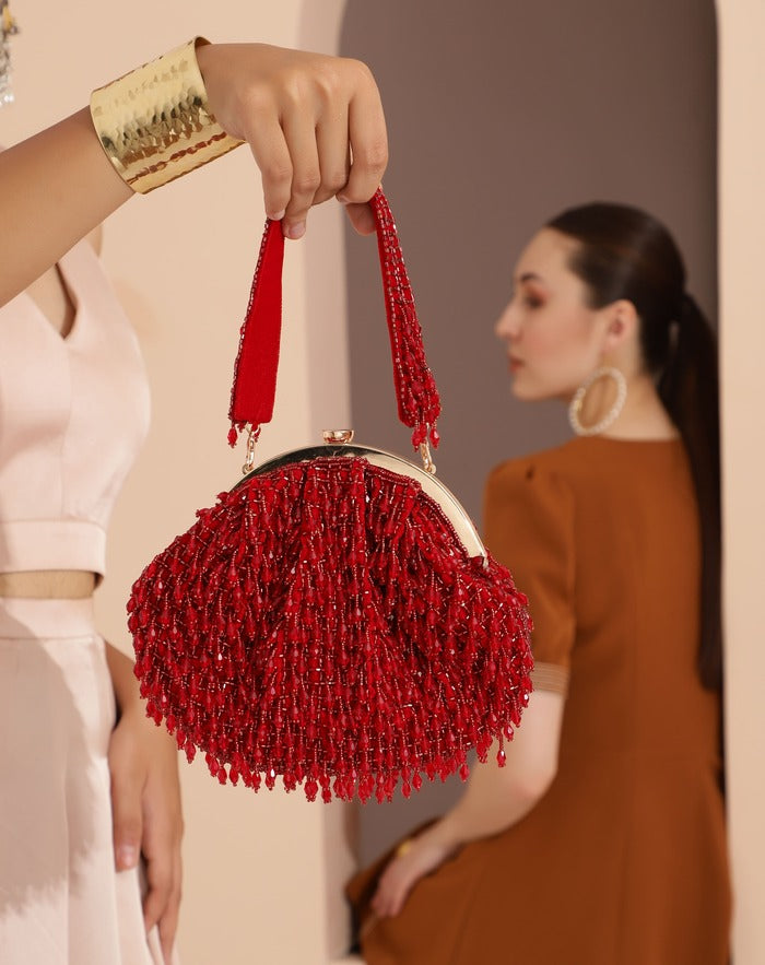 Rosa Batua Bag with Detachable Handle