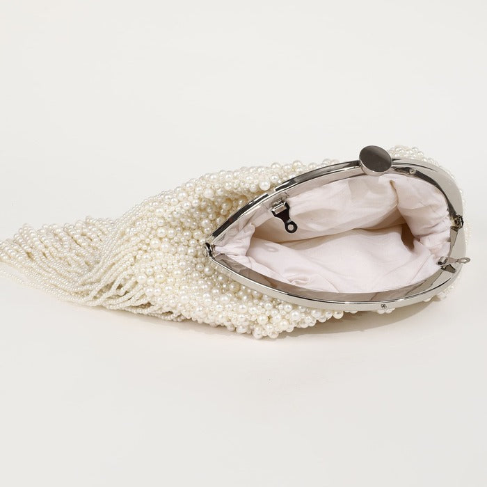 Pearl Batua Bag with Tassels