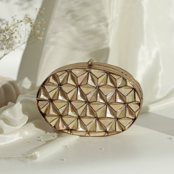 Maya 3D Mother of Pearl Clutch