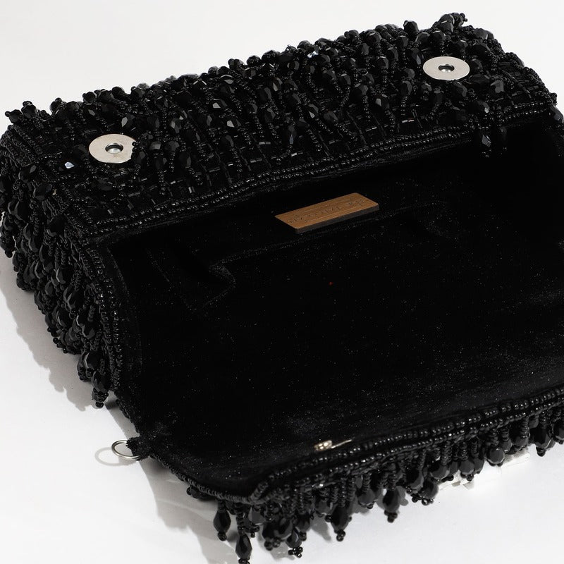 Rosa Beaded Flap over Clutch Bag