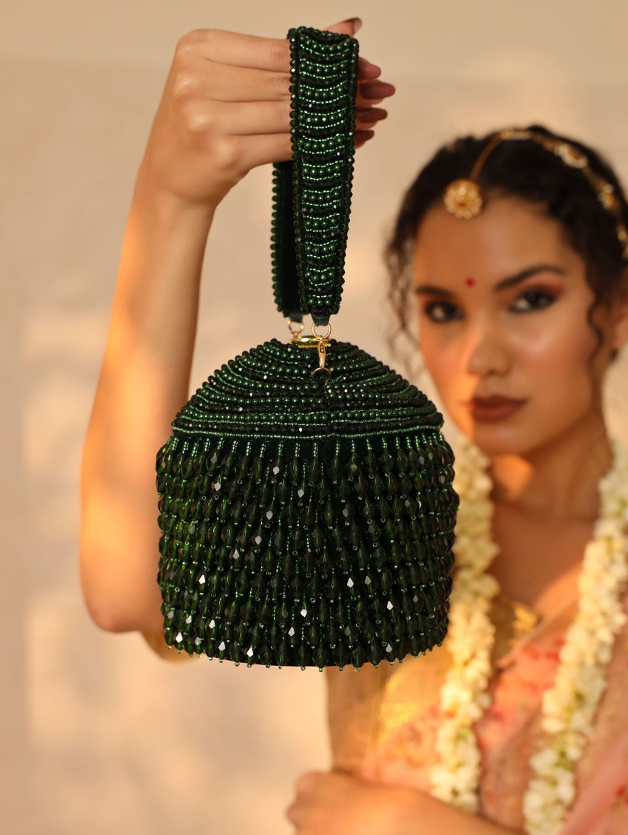 Emma Round Embellished Bag with Handle